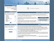 Tablet Screenshot of definitionsproject.com